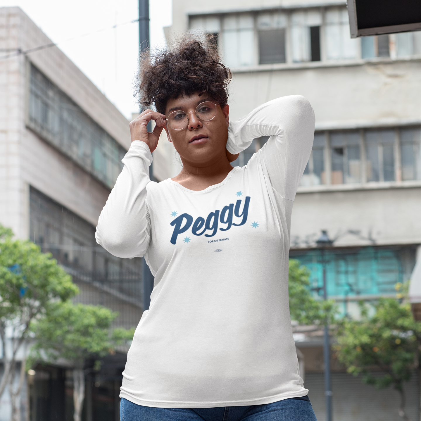 Peggy Cursive Long Sleeve T-Shirt