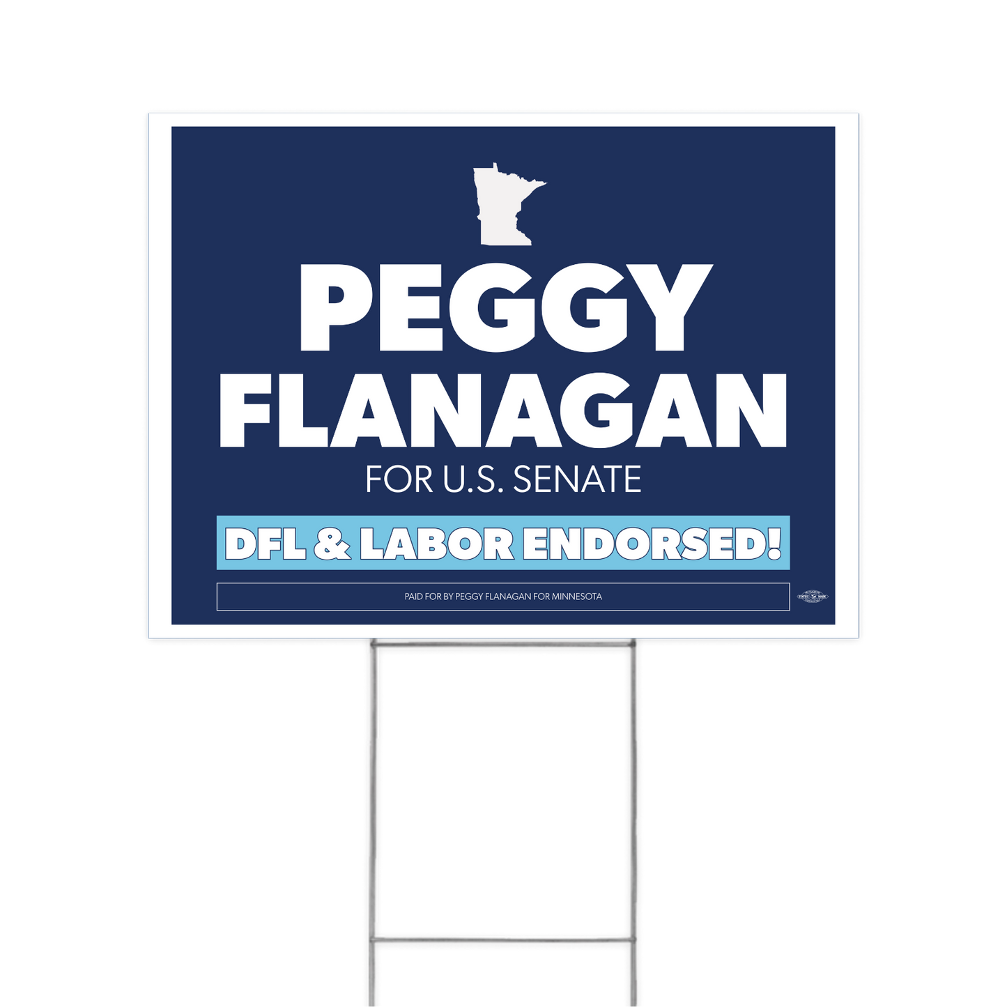 Peggy Flanagan Logo Yard Sign